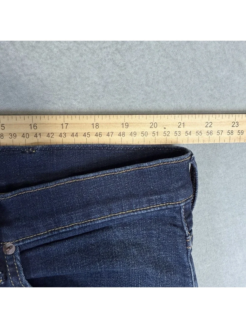 Polo Ralph Lauren Jeans Mens 42Bx32 Big Blue Hampton Relaxed Straight Denim